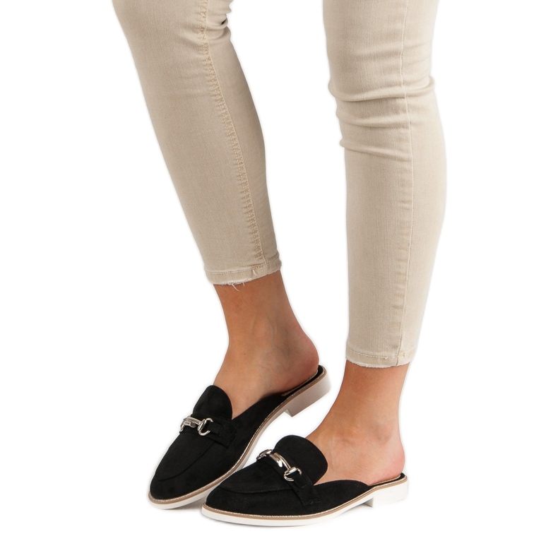 Elegáns női papucs fekete 1