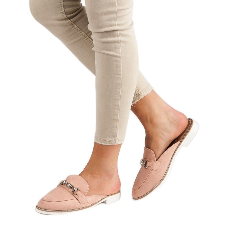 Elegáns női papucs rózsaszín 2