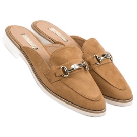 Elegáns női papucs barna 2