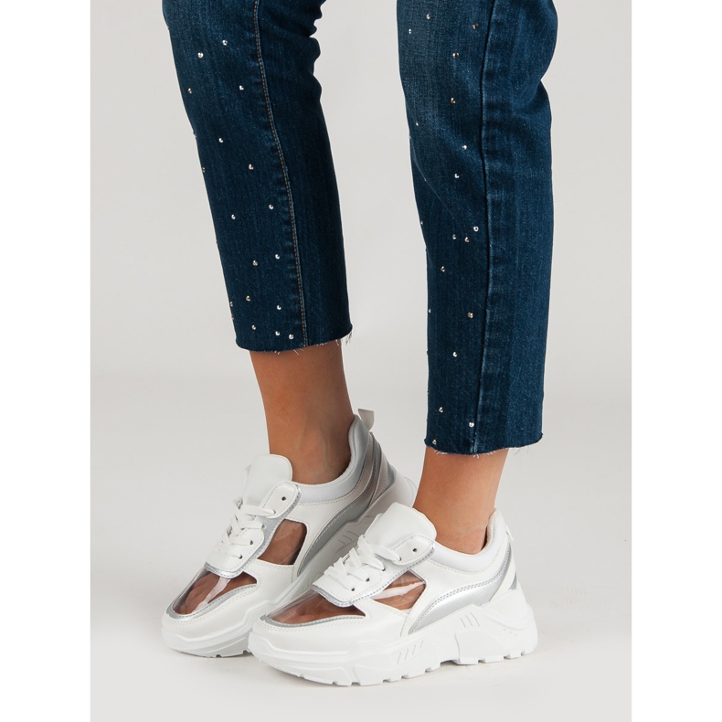 Átlátszó cipők a platformon fehér 2