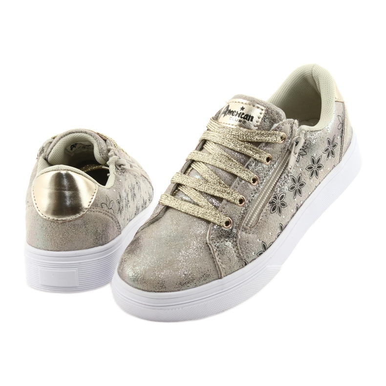 Sportlányok American Club ES13 arany csúszka fekete sárga 4