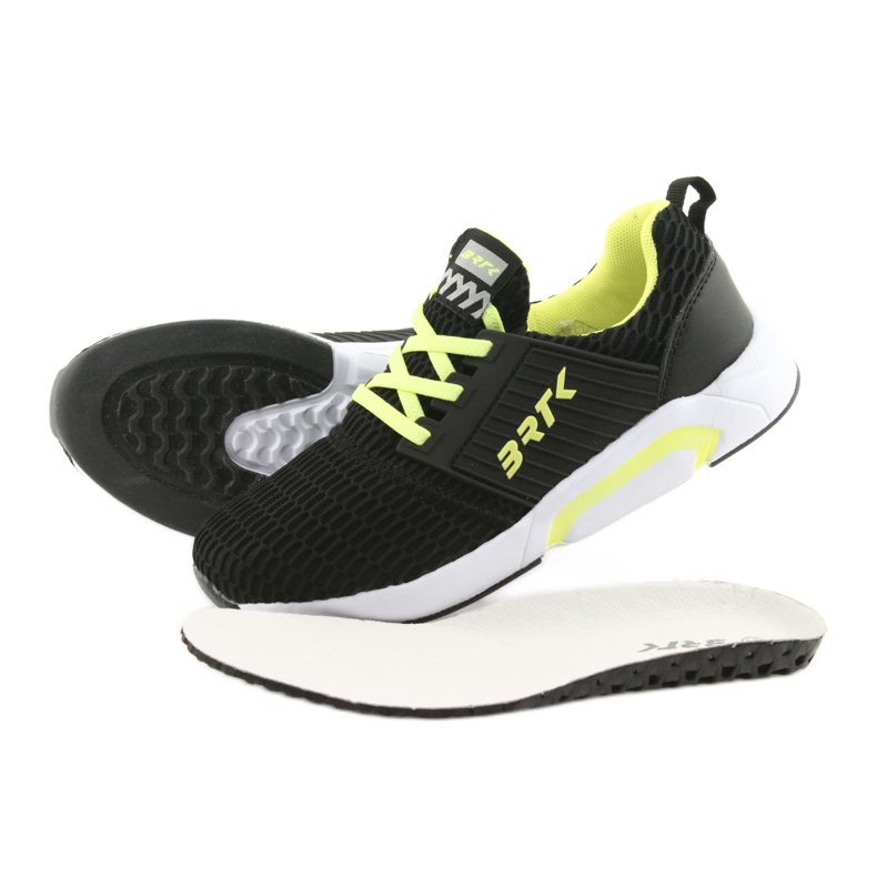 Bartek 55110 Fekete, felcsúsztatható sportcipő sárga 5