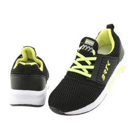 Bartek 55110 Fekete, felcsúsztatható sportcipő sárga 4