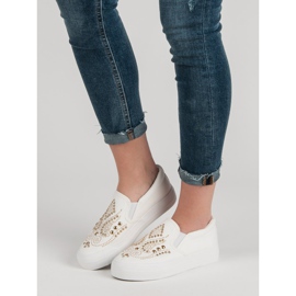 J. Star Fehér slipons strasszokkal 1