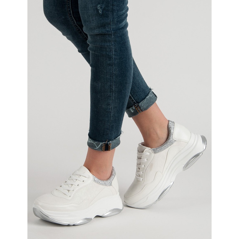 Weide Fehér cipők csillogással 1