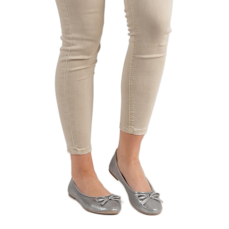 Evento Ezüst balerina íjjal szürke 1