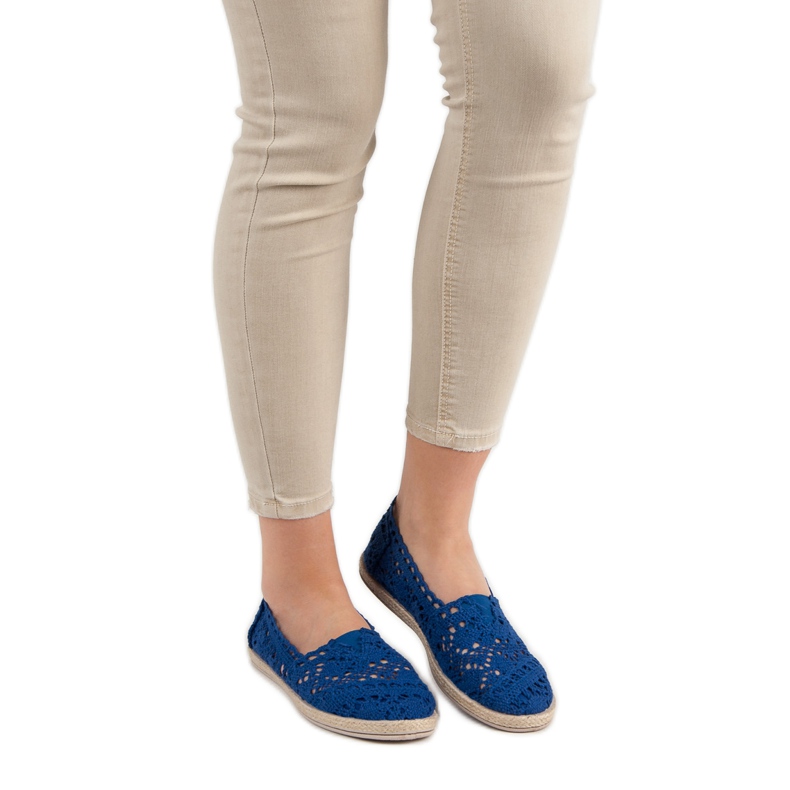 Sweet Shoes Kék csipke espadrillák 2 Sweet Shoes Kék csipke espadrillák 2