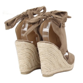 Zöld espadrilles ékeken LM-023 Zöld sokszínű 1