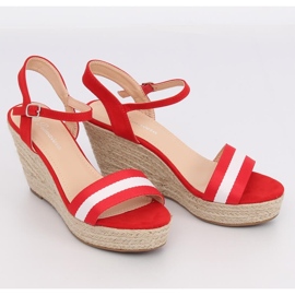 Piros Espadrilles ékeken, piros 9072 Piros 1