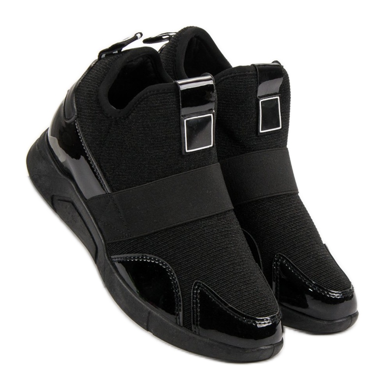 Wedge Slip-On Cipők fekete 2