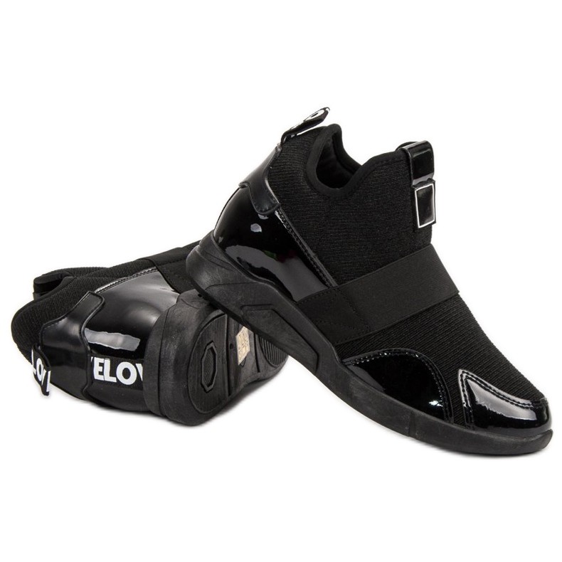 Wedge Slip-On Cipők fekete 1