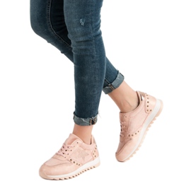 Sportcipő kristályokkal rózsaszín 2