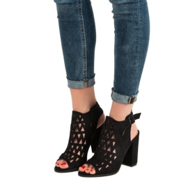 Chc Shoes Áttört épített szandál fekete 1