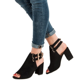 Erynn Elegáns épített szandál fekete 1