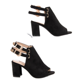 Erynn Elegáns épített szandál fekete 2