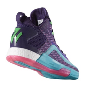 Kosárlabda cipő adidas John Wall 2 Boost Prime Knit M D70028 sokszínű ibolya 1