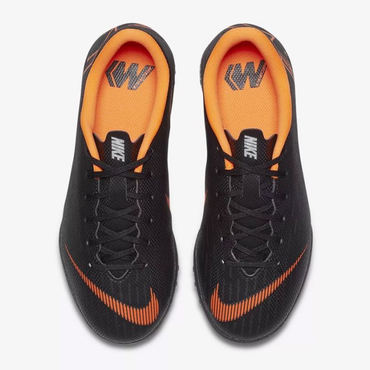 Nike Mercurial VaporX 12 Academy Gs Tf Jr AH7342-081 futballcipő fekete fekete 2 Nike Mercurial VaporX 12 Academy Gs Tf Jr AH7342-081 futballcipő fekete fekete 2