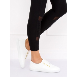 Fehér női cipők WD009 FEHÉR / SÁRGA 2