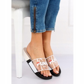 Fekete Női fekete papucs ZD807 Fekete sokszínű 1