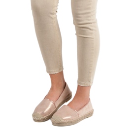 Lucky Shoes Por espadrillák kristályokkal rózsaszín 2