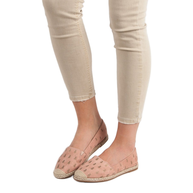 Lucky Shoes Por Espadrilles Ananászban rózsaszín 1