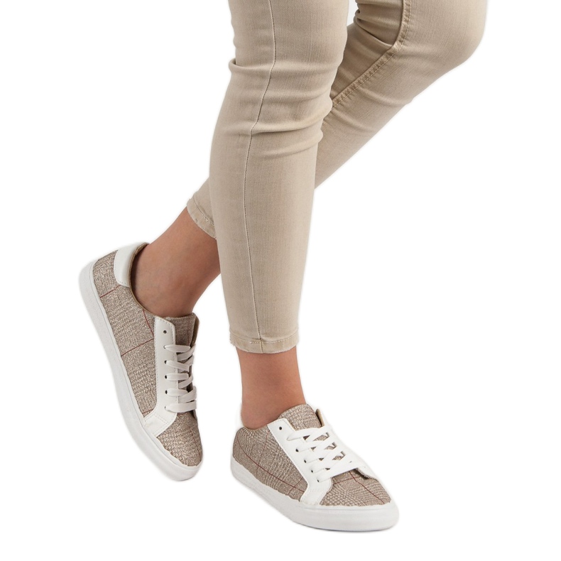 Fűzős cipők sárga 2