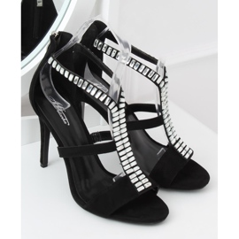 Fekete szandál magassarkún B-60 Black 1