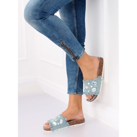 Kék farmer papucs CK100 LT.BLUE sokszínű 1