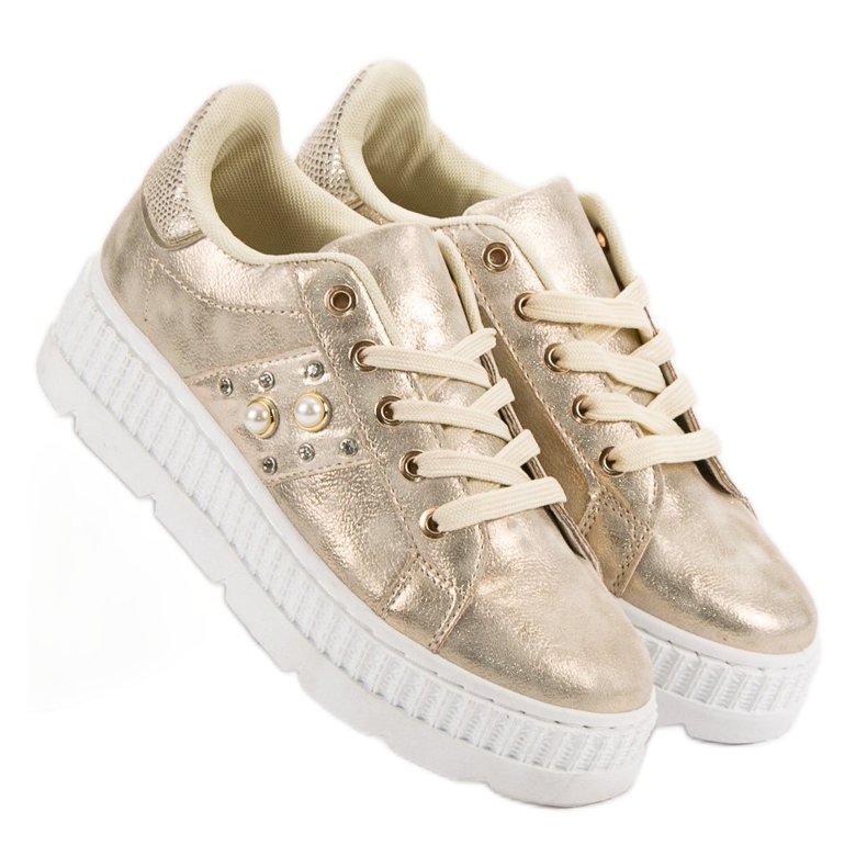 Arany Cipő A Platformon aranysárga 1