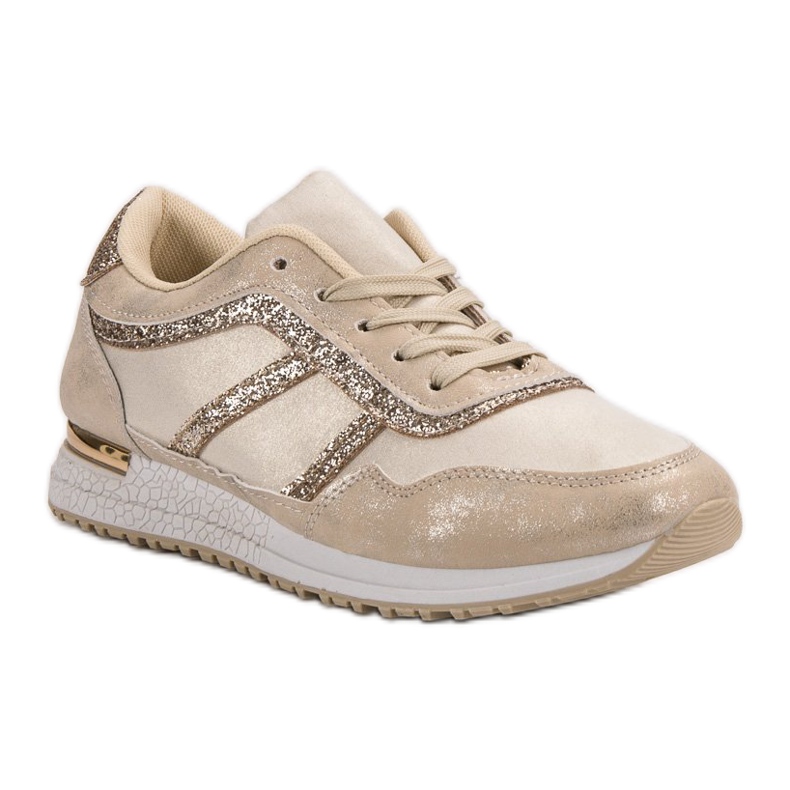 Sportcipő csillogással sárga 1