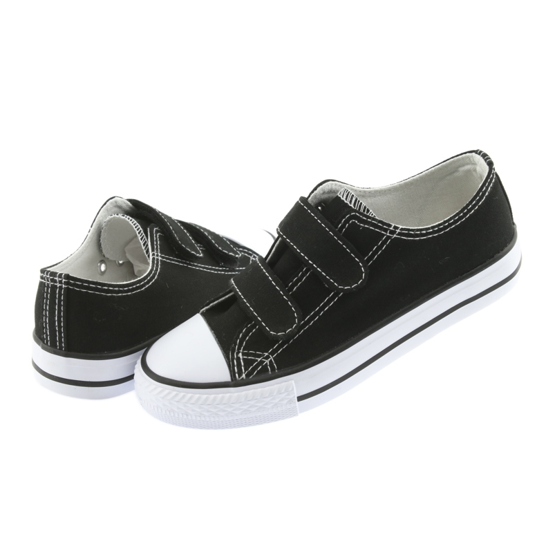 Fekete Atletico tépőzáras cipők fehér 4