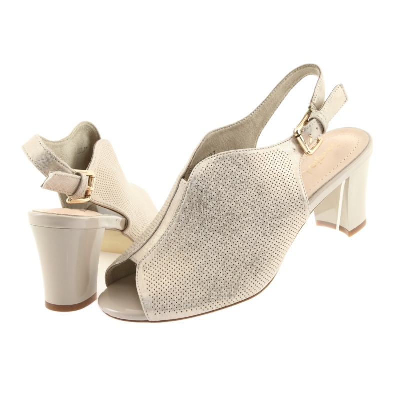 Szandál a Sergio Leone 800 posztón bézs aranysárga 4