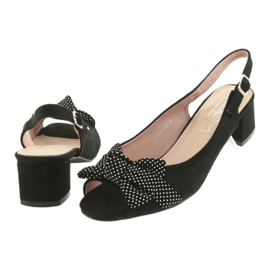 Íj szandál Filippo 788 fekete / pöttyös fehér 4