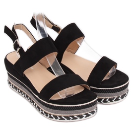 Magas talpú szandál fekete 9073 Fekete 2