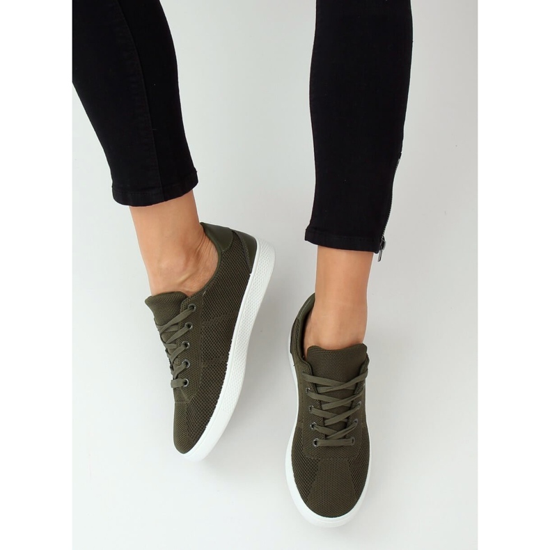 Zöld női cipők 7062-Y DK.GREEN 2