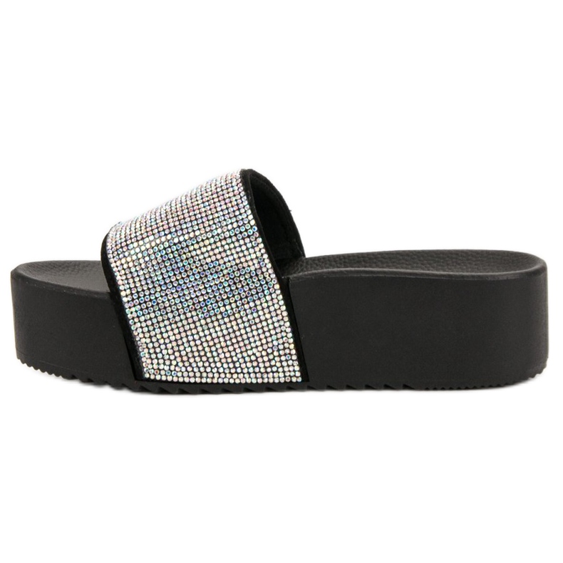 Marquiz Divatos papucs a platformon fekete szürke 1