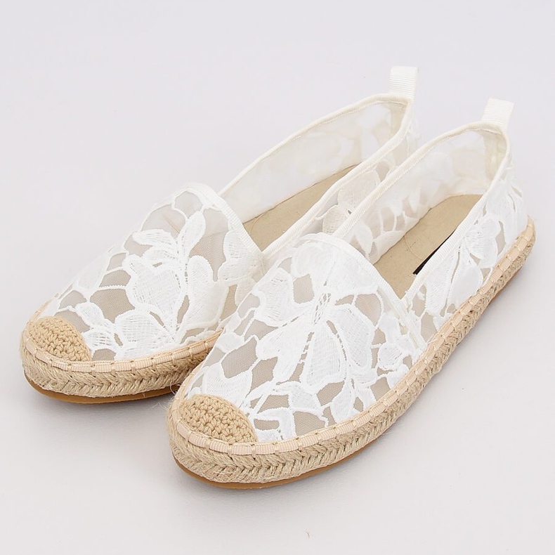 Fehér áttört espadrillök 68-130 Fehér II-GAT 2