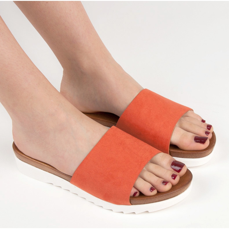 Narancssárga velúr VINCEZA papucs 1