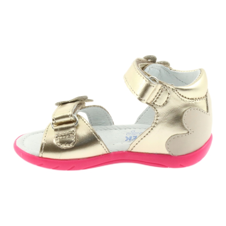 Bartek Bőr lányok bőr szandál pillangóval 51569 zlotys aranysárga 2