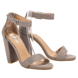 SHELOVET Klasszikus szandál a bárban szürke 1