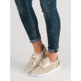 SHELOVET Hálós sportcipő sárga 1