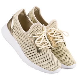 SHELOVET Hálós sportcipő sárga 2