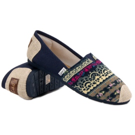 Lady Fashion Slip On Boho Cipők kék sokszínű 1