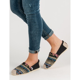 Lady Fashion Slip On Boho Cipők fekete sokszínű 2