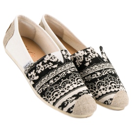 Lady Fashion Slip On Boho Cipők fekete barna 1