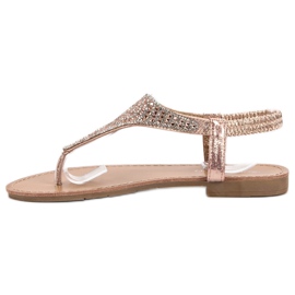 SHELOVET Golden Slip On Sandals aranysárga 1