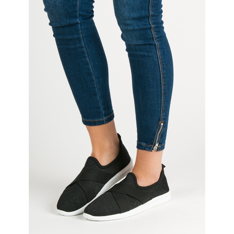 Ideal Shoes Csúsztatható sportcipő fekete 1