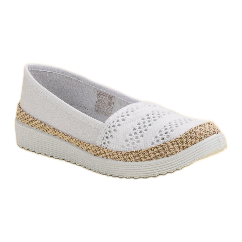 SHELOVET Textil espadrillák fehér 1