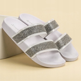 Seastar Fehér papucs kristályokkal sokszínű 1