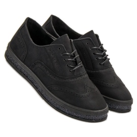 SHELOVET Black brogues fekete 1